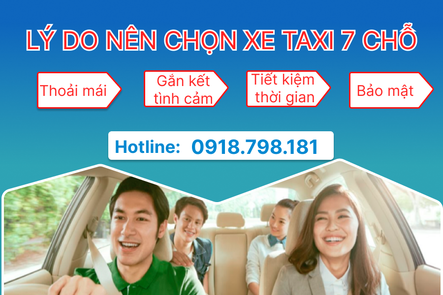 Xe taxi 7 chỗ đi sân bay Tân Sơn Nhất